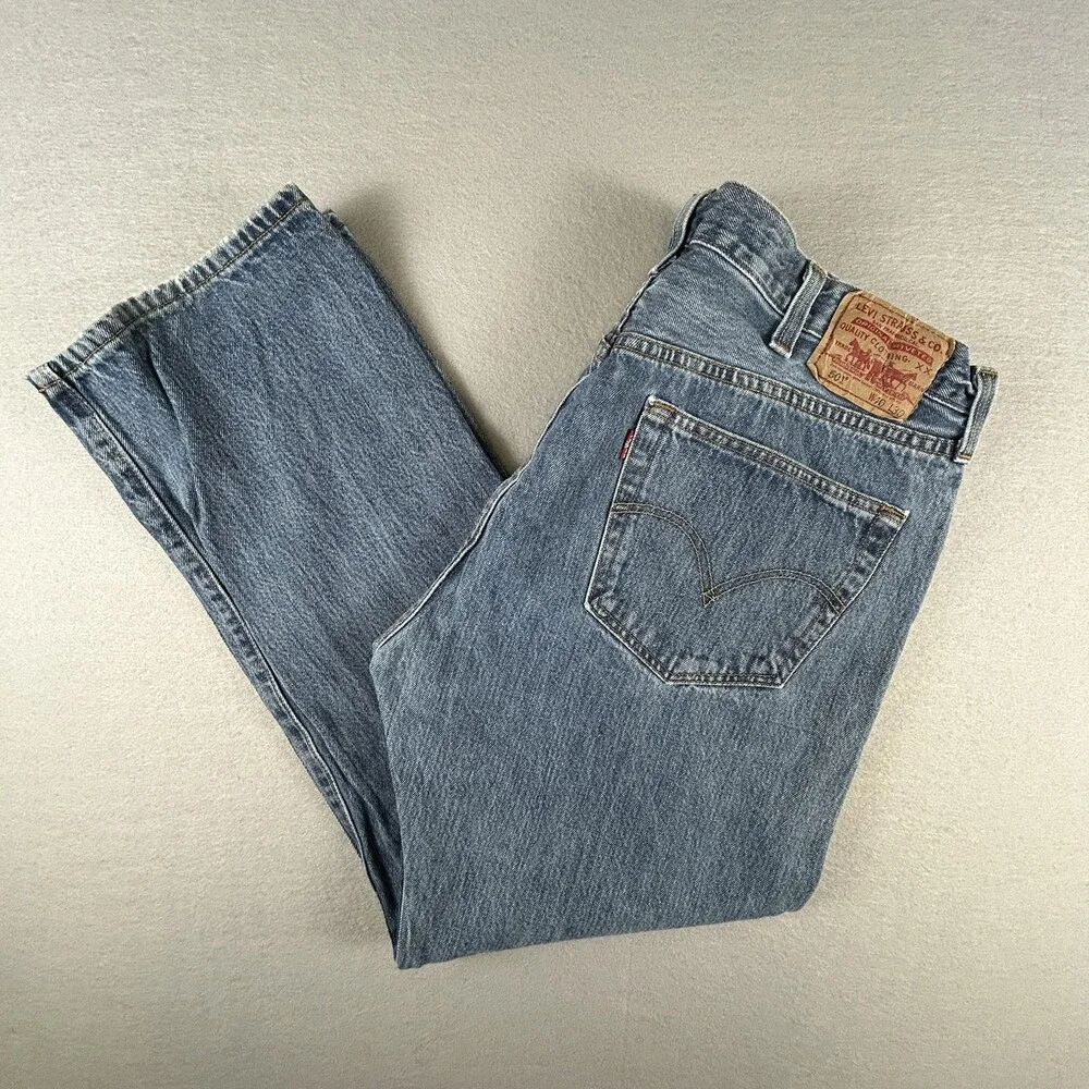 Levis 501 Jeans Mens 40x30 Straight Leg Denim Button Fly Classic Vintage